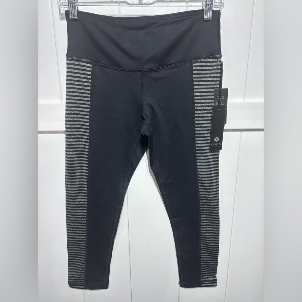 NWT Velocity black/grey leggings